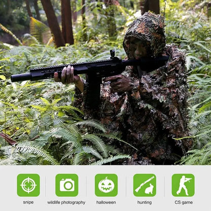 3D Camouflage Ghillie Cloak