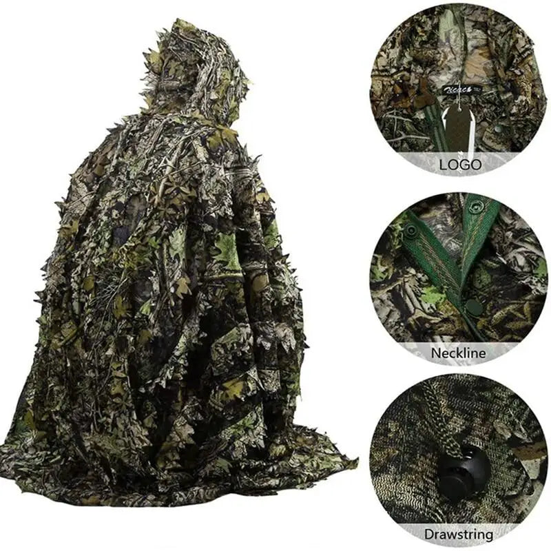 3D Camouflage Ghillie Cloak