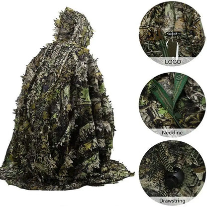 3D Camouflage Ghillie Cloak