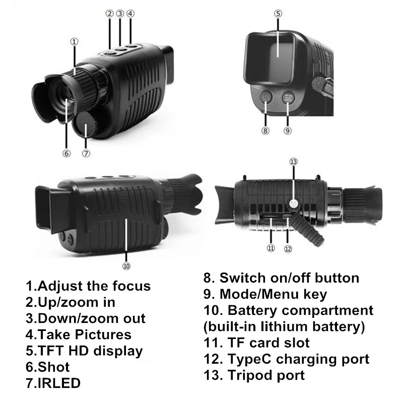 1080p Digital Night Vision Monocular (328 Yards)
