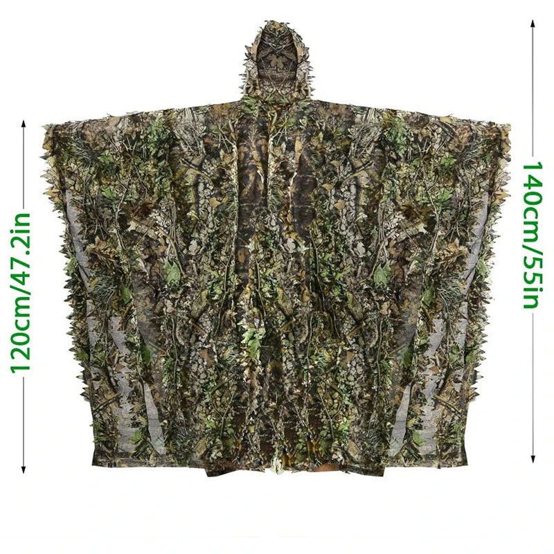 3D Camouflage Ghillie Cloak