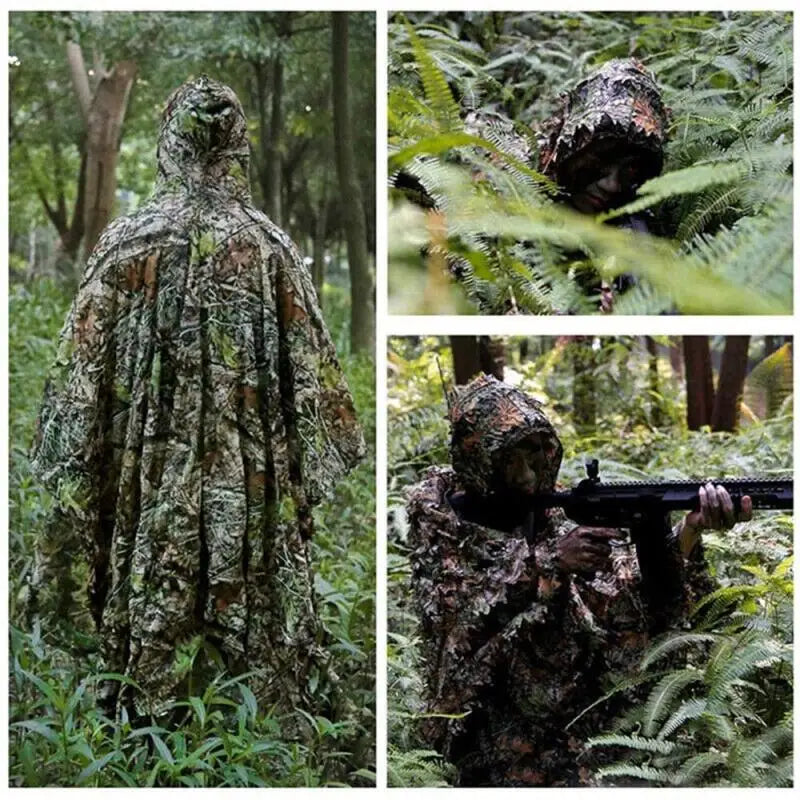 3D Camouflage Ghillie Cloak